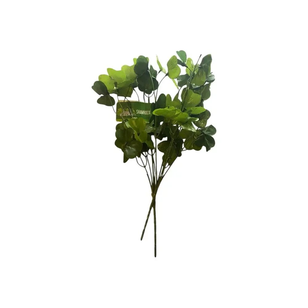 Shamrock Greenery Picks – Set of 2 Bundles • St Patricks Day Craft Supplies